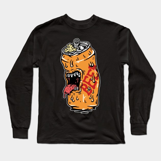 Beer Long Sleeve T-Shirt by CharlieWizzard